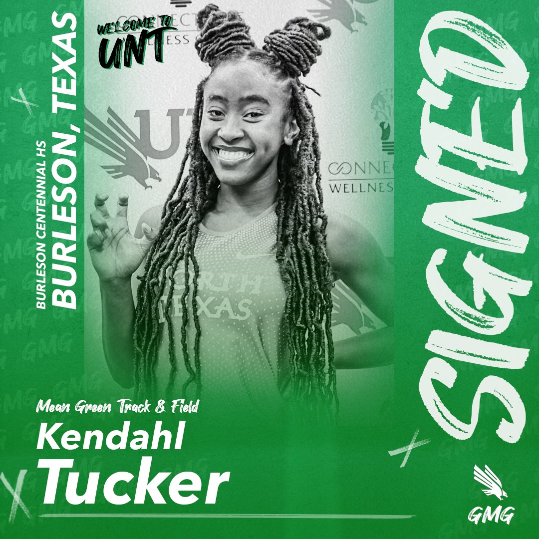 3𝙭 5𝘼 𝙐𝙄𝙇 𝙎𝙩𝙖𝙩𝙚 𝙈𝙚𝙙𝙖𝙡𝙞𝙨𝙩

🥉 4x100m relay (2019)
🥈 4x100m relay (2021)
🥈 400m (2021)
⭐️ UIL 5A Region 1 Record Holder (400m)
 
Welcome to Denton, Kendahl Tucker! 🖋️

#GMG 🟢🦅