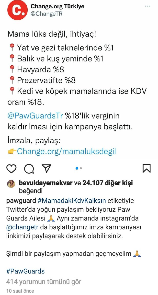 #mamadakikdvkalksın Mama ihtiyaçtır lüks değil.