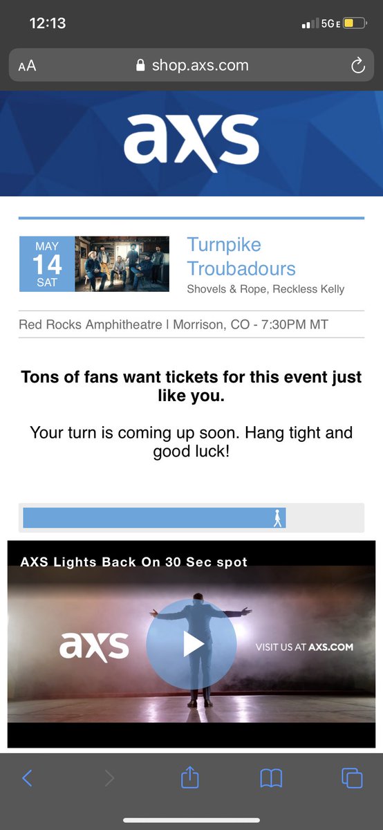 AudraCatelynn's tweet photo. The dramatic end to my TWO HOUR saga of trying to get @TpTroubadours tickets… @axs needs to get their crap together 🥲 https://t.co/IuZRKlwsgD