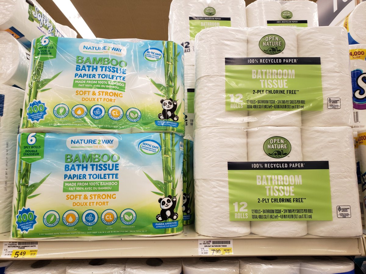 Supporting with our own dollars companies that are doing green business matters, a lot. 30 years on since recycled paper started to hit our US stores, in an entire aisle, this is what we have. Folks, especially those who can, we have to buy (even at a higher cost) these products
