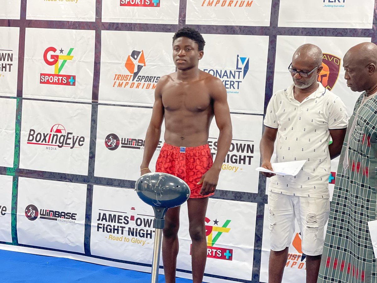 maryeetey_gs's tweet photo. I am excited to be fighting for the National fly weight championship tomorrow inside the Trust sports Emporium Gamashie hall on Winbase Promotions. This also happens to be my 8th professional appearance.
#Teamaryeetey
#Winbase #goldenstar ##ghanaboxingauthority #GTVSports https://t.co/DaHWbqmPTO