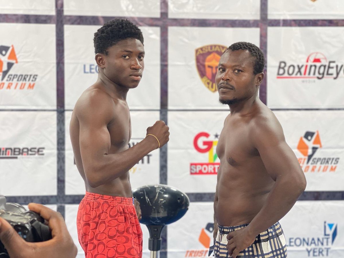 maryeetey_gs's tweet photo. I am excited to be fighting for the National fly weight championship tomorrow inside the Trust sports Emporium Gamashie hall on Winbase Promotions. This also happens to be my 8th professional appearance.
#Teamaryeetey
#Winbase #goldenstar ##ghanaboxingauthority #GTVSports https://t.co/DaHWbqmPTO