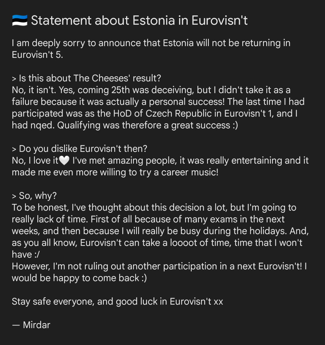 Liechten_EV's tweet photo. Here is our statement 🇪🇪💛 https://t.co/o2ujFLTGMZ