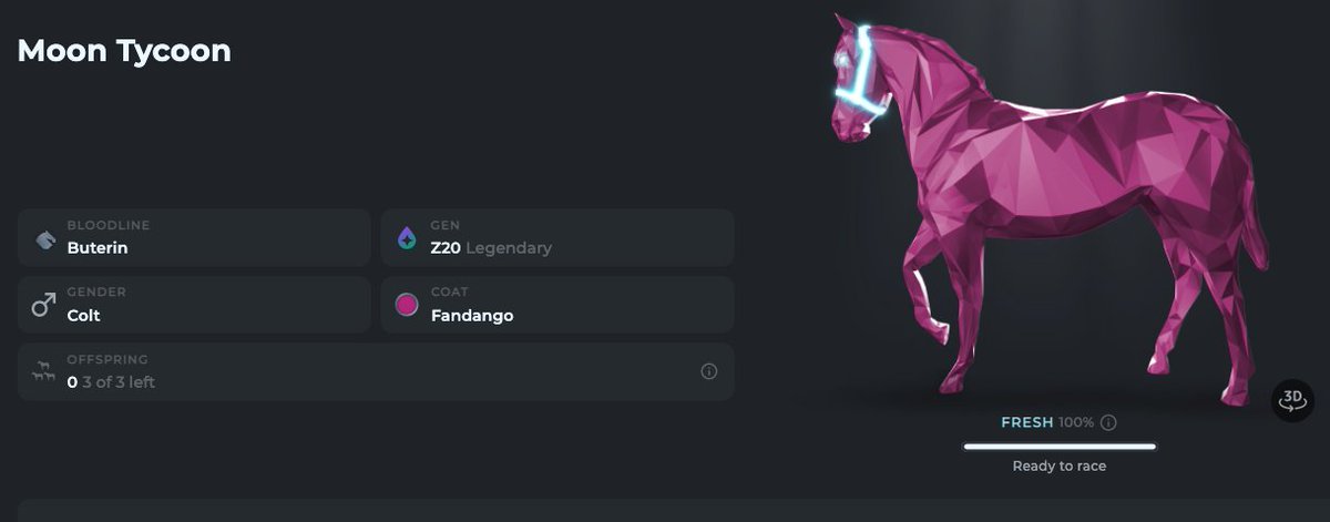 ChrisJourdan's tweet photo. Yesterday's @zed_run giveaway was a hit, running it back for Day 3 in the 12 days of giving

Today's gift is a 4-horse Stable Starter Kit
🐎1 Legendary Colt +
🐎🐎🐎3 Legendary Fillys 

Race + Breed 3 exclusive foals in-stable for ~$200, every 28 days

Like, RT &amp; comment to enter https://t.co/yYNZcnSzvr