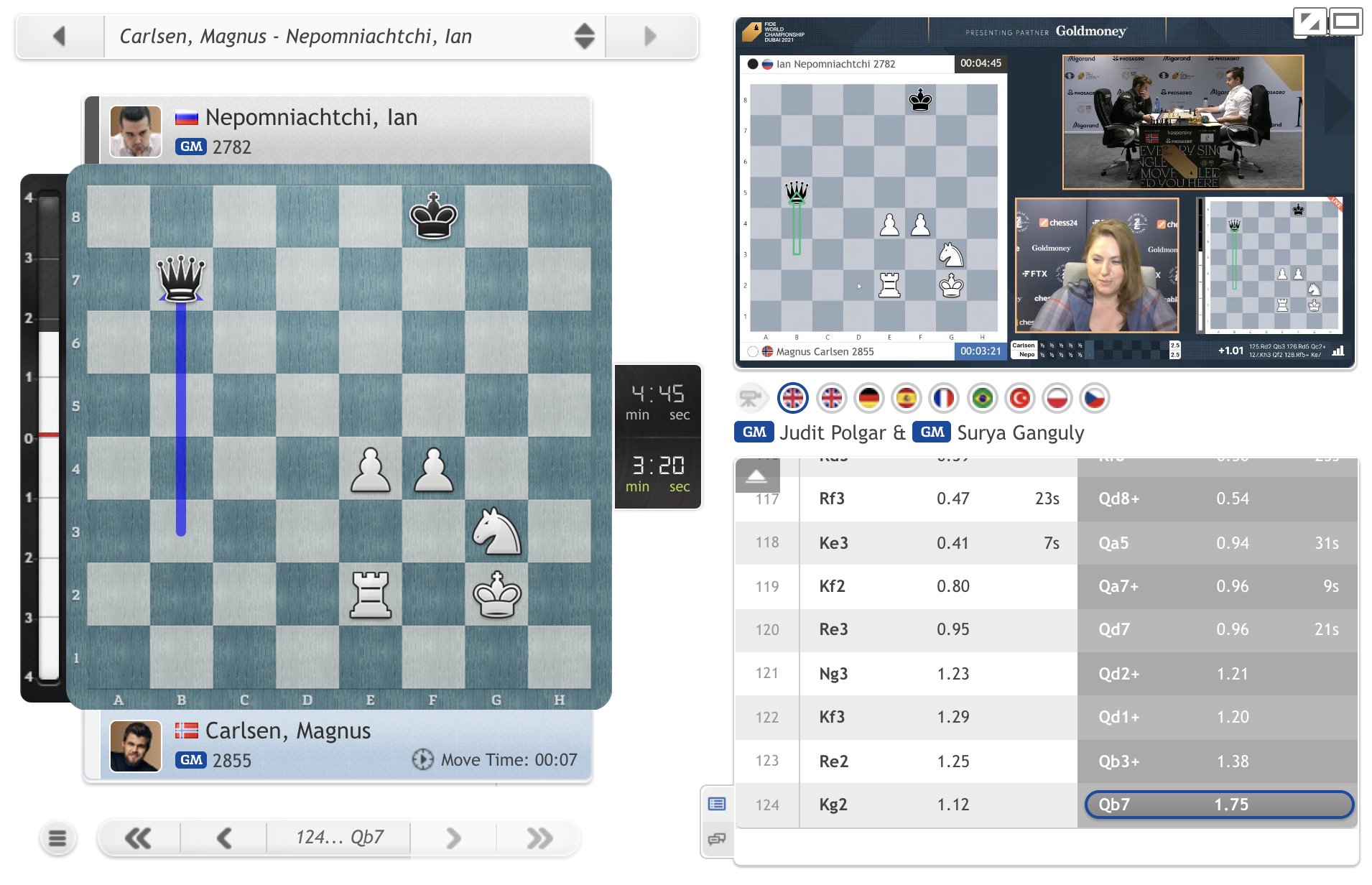 124-Move Chess Game at a World Chess Championship 1978 - Of