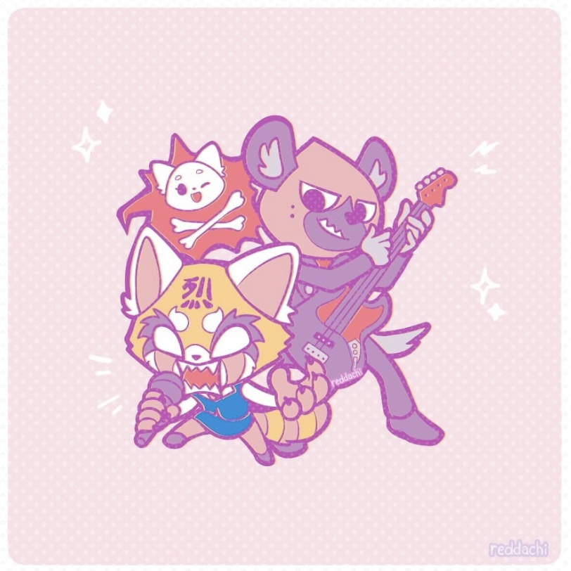 aggretsuko's tweet photo. Raging duo 🔥 #Aggretsuko fan art by @reddachi https://t.co/YMKeq5p9Nr