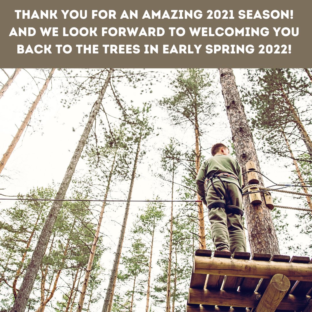 TreetopQuest's tweet photo. Enjoy a safe and joyous holiday and winter season! Stay tuned for the Spring 2022 opening announcement date. 

See you in the trees soon! 😆 https://t.co/KunYmLIxwP