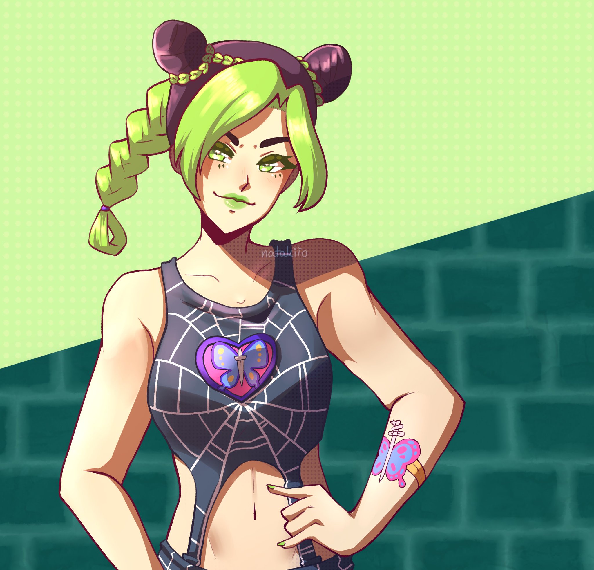 “Jolyne my dearest
#StoneOcean #jojosbizarreadventure” .