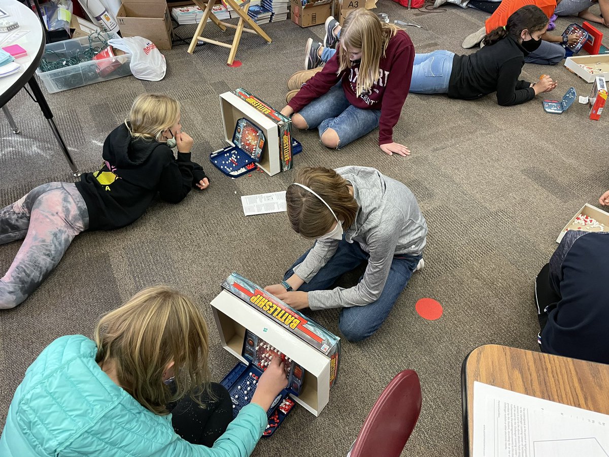 kkdeckard's tweet photo. Practicing coordinates with Battleship! https://t.co/MLCuRnWRNJ