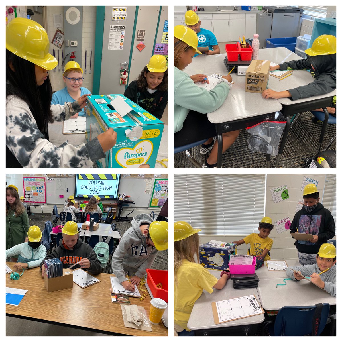 SocorroInFifth's tweet photo. Volume Construction Zone! We had fun today finding the volume of rectangular prisms! @TropicIslesElem 

#iteachmath #iteachfifth #setthestagetoengage #bethewildcard https://t.co/pAf3tw9Fo6