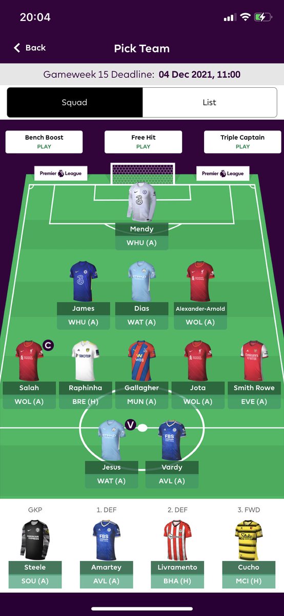 FPLTips7's tweet photo. Team for tomorrow https://t.co/1bXJdigDPn
