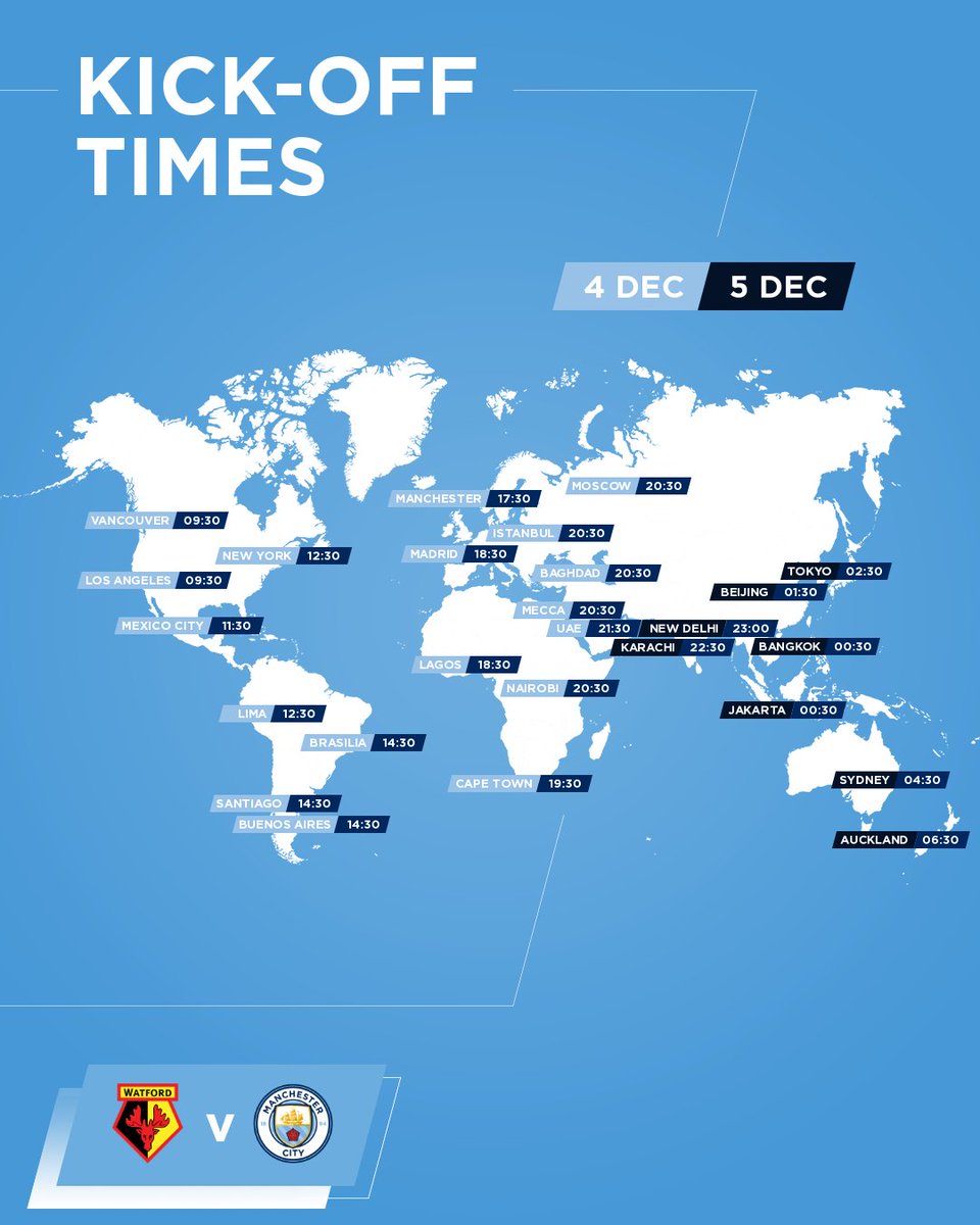ManCity's tweet photo. From Watford to the World! 🌎
Where are you tuning in from? 💙
#ManCity https://t.co/aLy60nvJUH