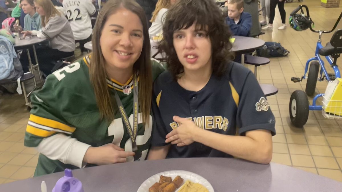 IkeSDNB's tweet photo. The New Berlin Eisenhower staff and students showed support by wearing jerseys for Jackson. 
#jerserysforjackson 
#waukeshastrong❤️ https://t.co/e5PWeyP5V7