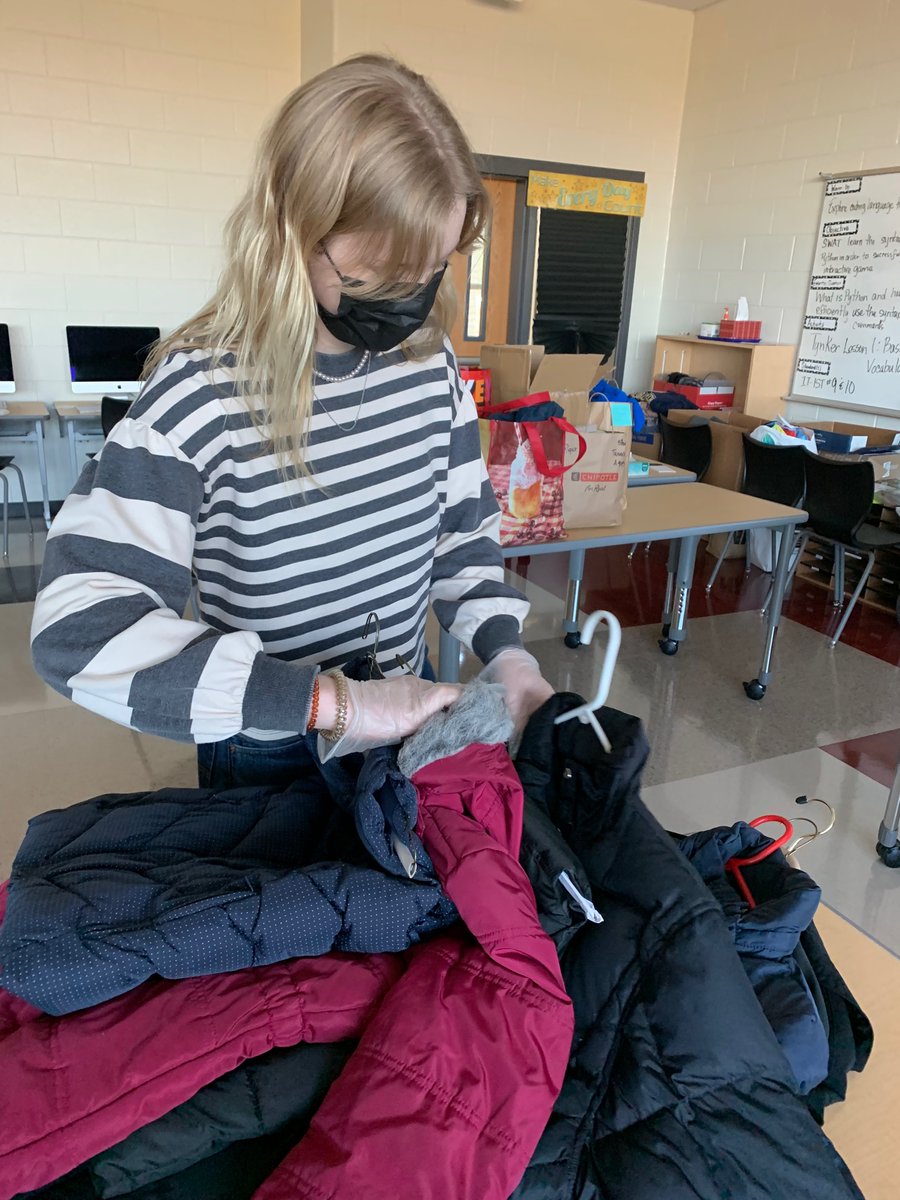 MidtownFBLA's tweet photo. Midtown’s FBLA students held a coat drive during the month of November. Students donated over 90 coats!!! #fbla #gafbla #coy #gafblacoy @thebetsybockman https://t.co/Qr005No0ZN