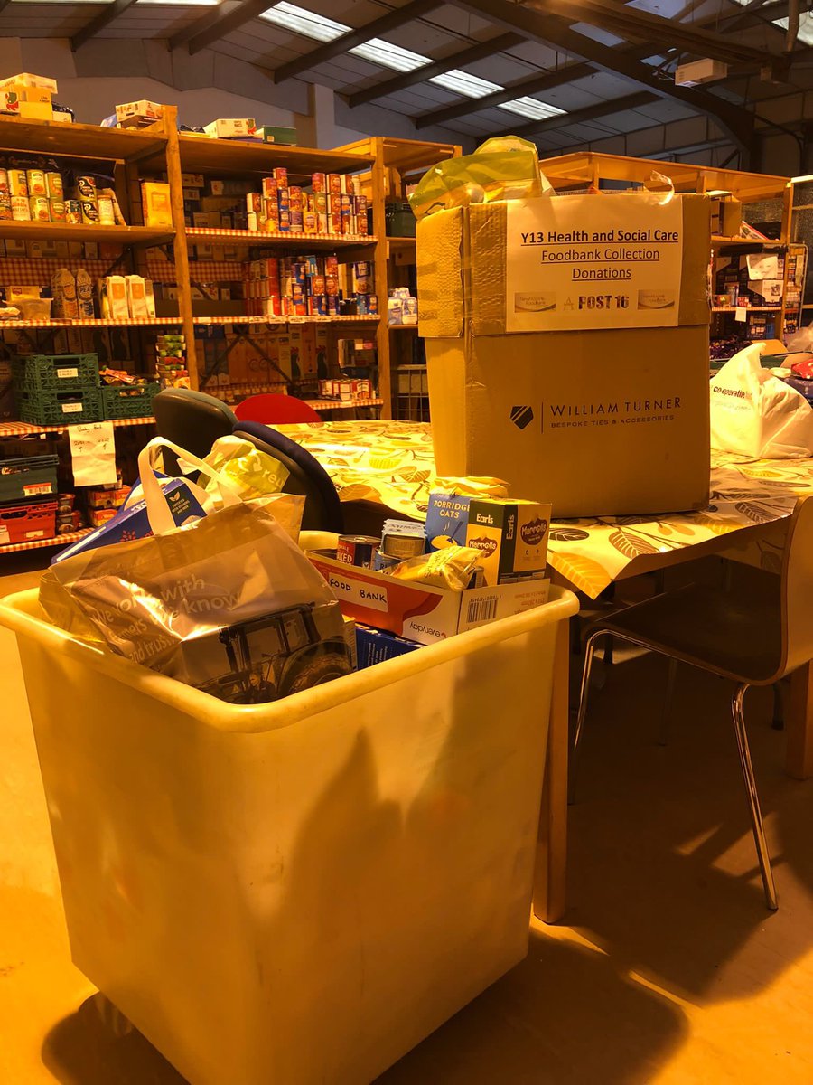 Health &amp; Social Care Students Community Work

Huge thank you to Mrs Ward and our HSC students that have today donated over 250 items to the local New Hope Food Bank.

It makes us proud to see our students supporting our local community over the Christmas period!

#Community