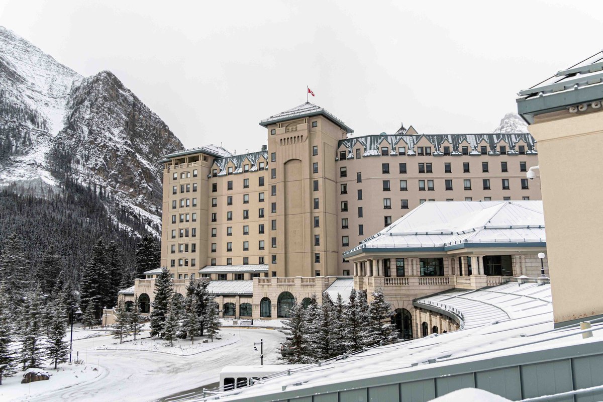 Trimetbp's tweet photo. This past year, we manufactured parts for the new envelope of the iconic Chateau Lake Louise. I’d like to thank @OxfordPropGroup for hosting the entire manufacturing team involved this past weekend. 
#metalroofing #custometalroofing https://t.co/zYFfVXBICl