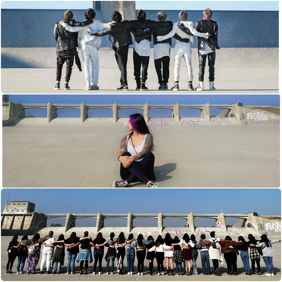 JuKookies1's tweet photo. Visited the Sepulveda Dam today where On Manifesto was filmed and met some ARMYs 💜☀️
#ArmysinLA @BTS_twt #bringthepain https://t.co/73vbxkVN2R