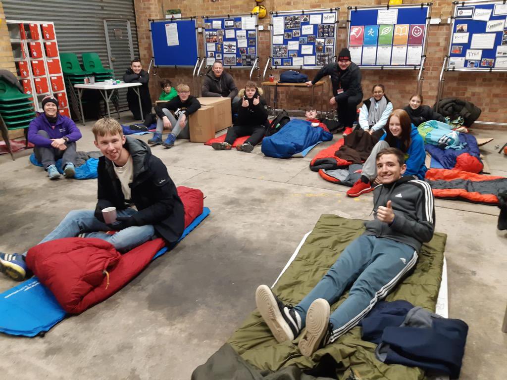 Kels_Morgan_KM's tweet photo. The Big Sleep Out has begun @DWFireRescue cadets doing the business for @ThresholdIRE 

We’re in the garage … shelter from the 🌧 to come but the doors are open &amp; the temperature is dropping 🥶 

Raising awareness &amp; funds for the homeless 🙌

Let’s go!!!!!!!

@BBCWiltshire https://t.co/xxTXZyP6Ey