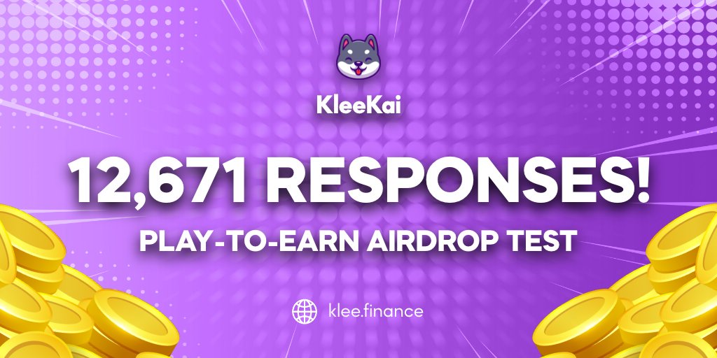 KleeKaiETH's tweet photo. We got an insane amount of submissions for the alpha test of our #PlayToEarn mechanism in the form of an #airdrop!

12,671 responses in less than 24 hours! 🚀
MIND BLOWN 🤯

The form will be closed soon. Remember that we only have 100 slots open in total. Good luck!💜🤞 https://t.co/jbHDT4EmUF