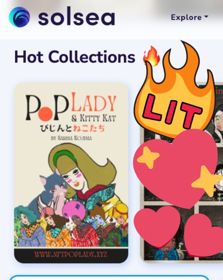 Thank you so much! Feature on Hot collection on <a href="/SolSeaNFT/">SolSea</a> 
This mean a lot to the hard work I've put to this Art.

Check it out and own it before the next drops 
👇👇👇
bit.ly/SarisaSolsea

#SolSeaNFT
#SolanaNFTs 
#NFT