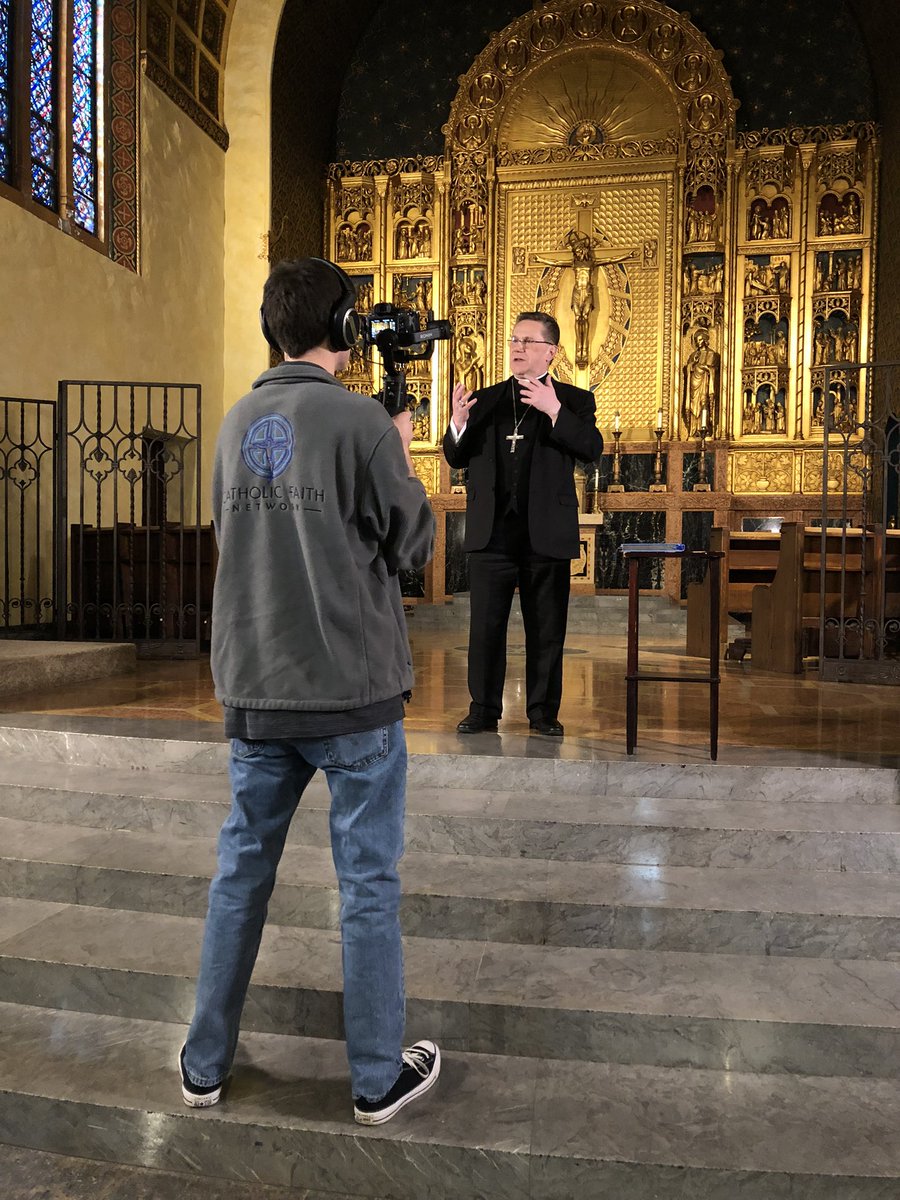 CatholicFaithTV's tweet photo. Another day on location. Today at the Seminary of the Immaculate Conception shooting “Walking with Mary” with Bishop Andrzej Zglejszewski   #CFNtv #Mary #Catholic #Rosary #Prayer https://t.co/mQQE5OshYX