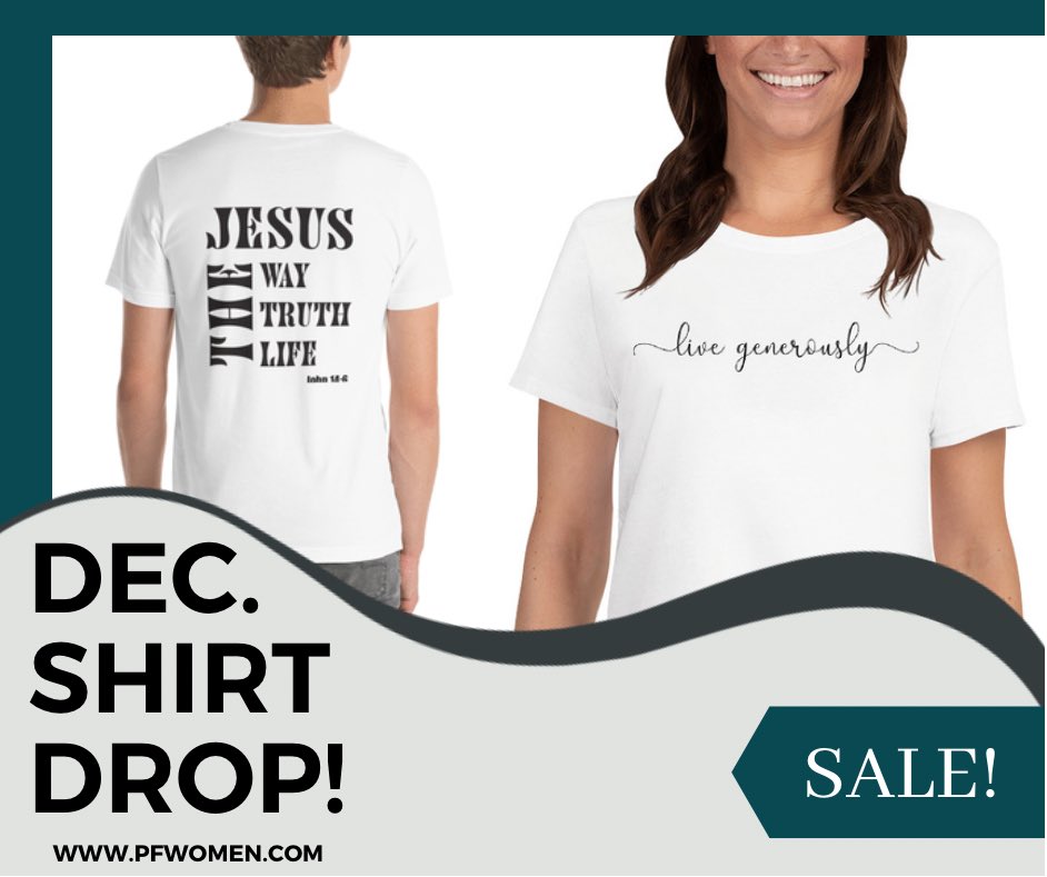 PFDCWomen's tweet photo. Tees you always wanted! One for him and one for her! 

Our December shirt just dropped. Buy it now! https://t.co/X8rSUShhqv

#tshirts #pfwomen #supporttheministry #jesus https://t.co/ZYmAwxRcQM