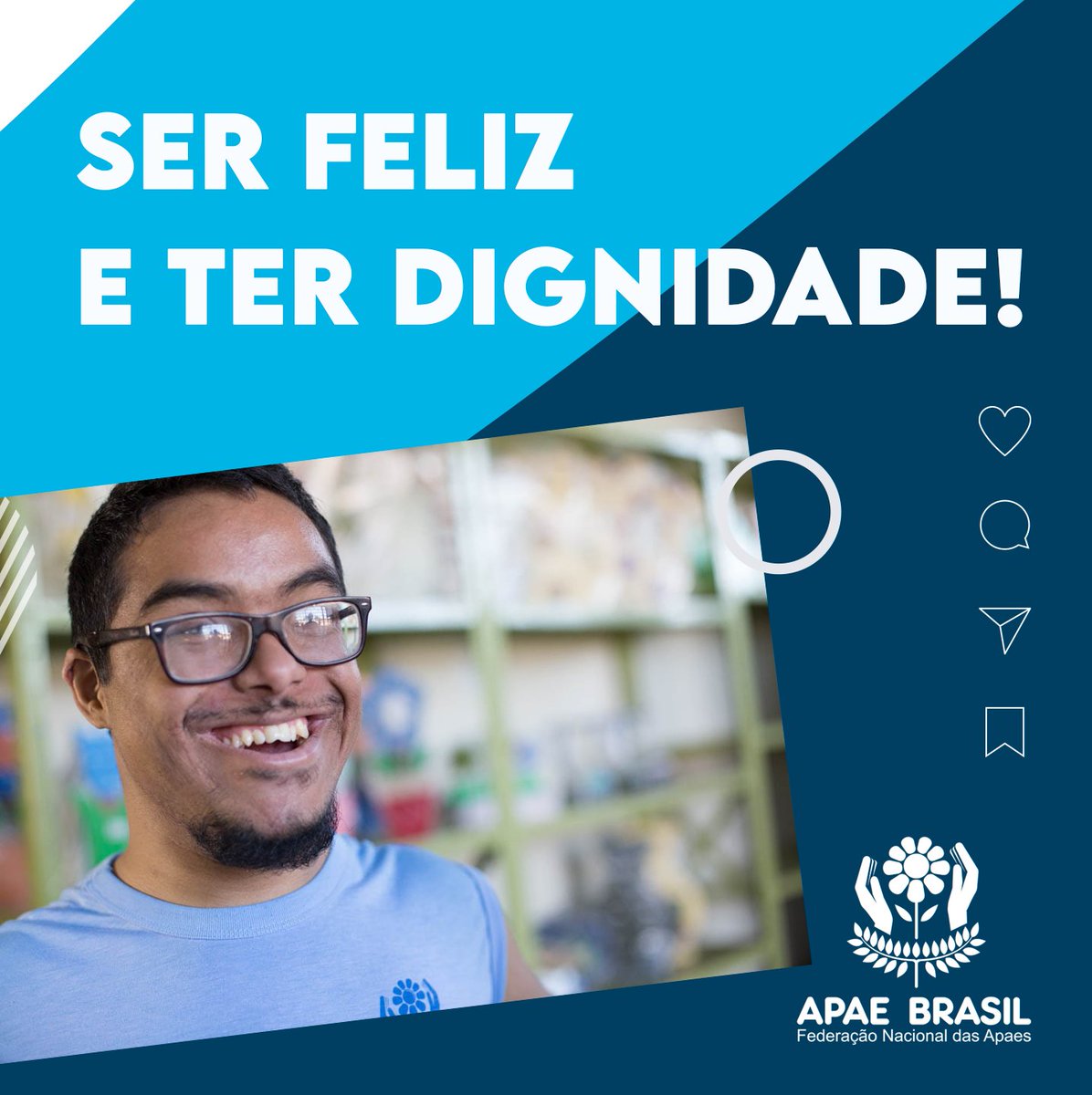 Desde 1992, dia 3 de dezembro é celebrado o Dia Internacional das Pessoas com Deficiência.  A Apae, maior movimento filantrópico do Brasil, segue na luta pelos direitos das pessoas com deficiência intelectual e múltipla.

Você conhece essa luta?