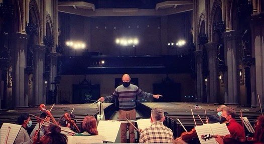 NYROrchestra's tweet photo. Some photos from our rehearsals this week for Saturday’s concert. Join us for the music of @PeriMauer, Norman Dello Joio, and William Grant Still! https://t.co/lVym9JwPZu