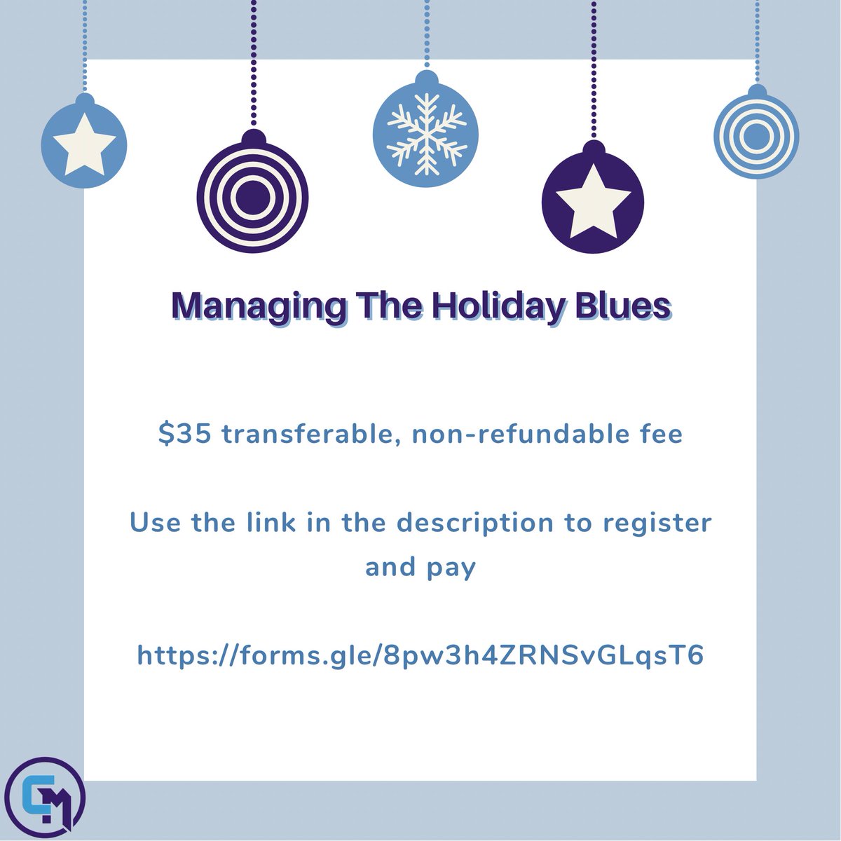 CollabMeans's tweet photo. Come learn tips, tricks, and techniques to help manage the emotions that make the holidays challenging. There will be two opportunities to attend this virtual watch and learn! Registration and information on how to pay is located at https://t.co/uRVpJx85Ea https://t.co/mxEKQEUCJK