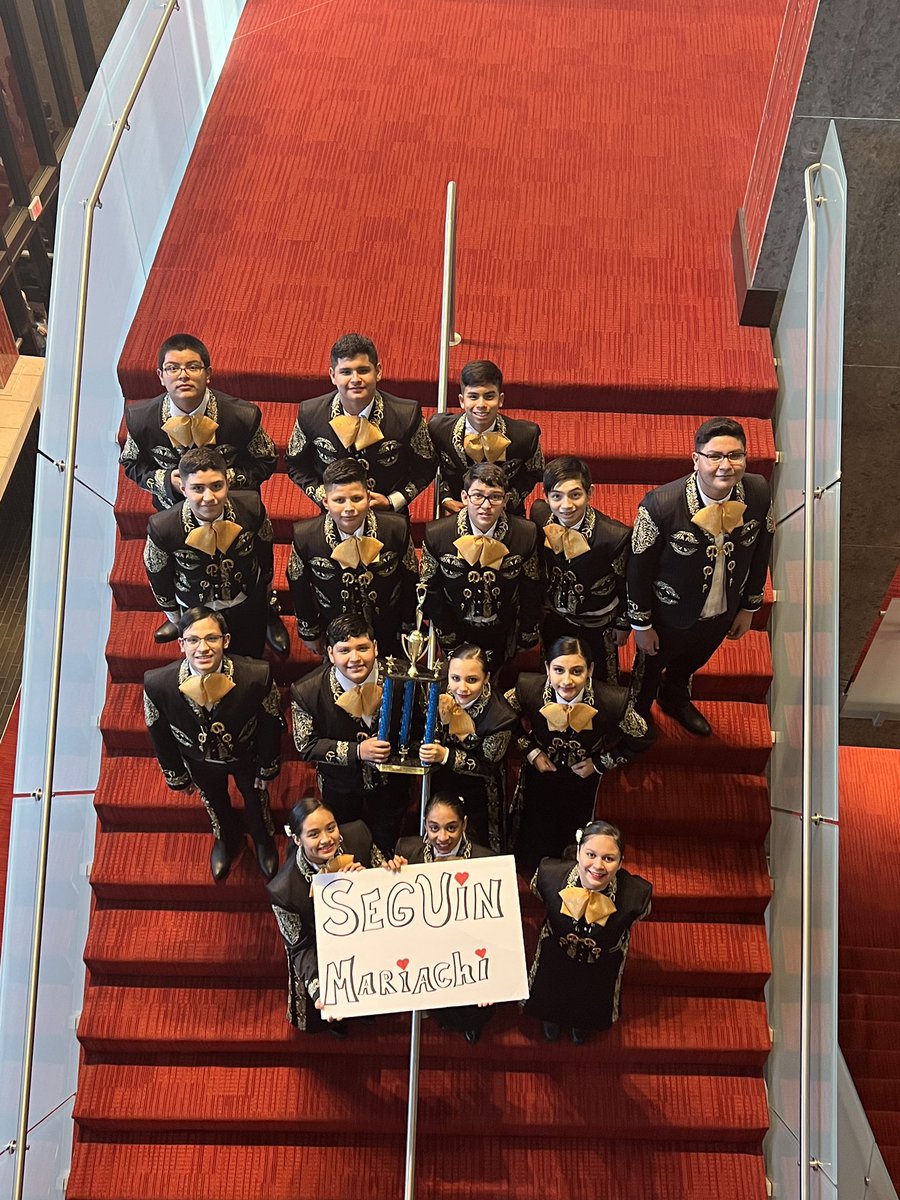 DrMattGutierrez's tweet photo. @AJBriesemeister’s #Mariachi Toro placed 3rd in the middle school division at the Mariachi Vargas Extravaganza in San Antonio! 🤩 

This is the first time any group from Seguin ISD has placed at this event it’s ~ a prestigious achievement! Congratulations! #MatadorProud https://t.co/1oyYYXjstr
