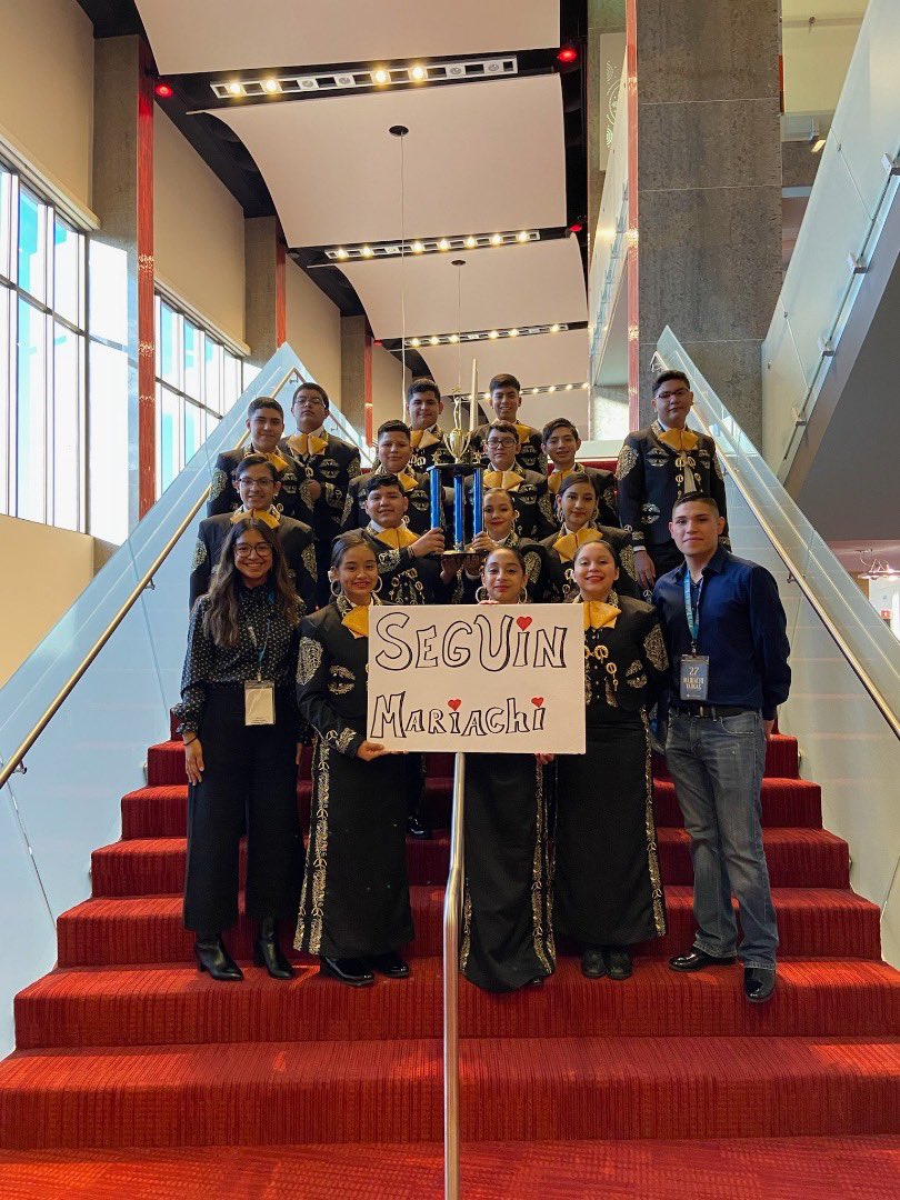 DrMattGutierrez's tweet photo. @AJBriesemeister’s #Mariachi Toro placed 3rd in the middle school division at the Mariachi Vargas Extravaganza in San Antonio! 🤩 

This is the first time any group from Seguin ISD has placed at this event it’s ~ a prestigious achievement! Congratulations! #MatadorProud https://t.co/1oyYYXjstr
