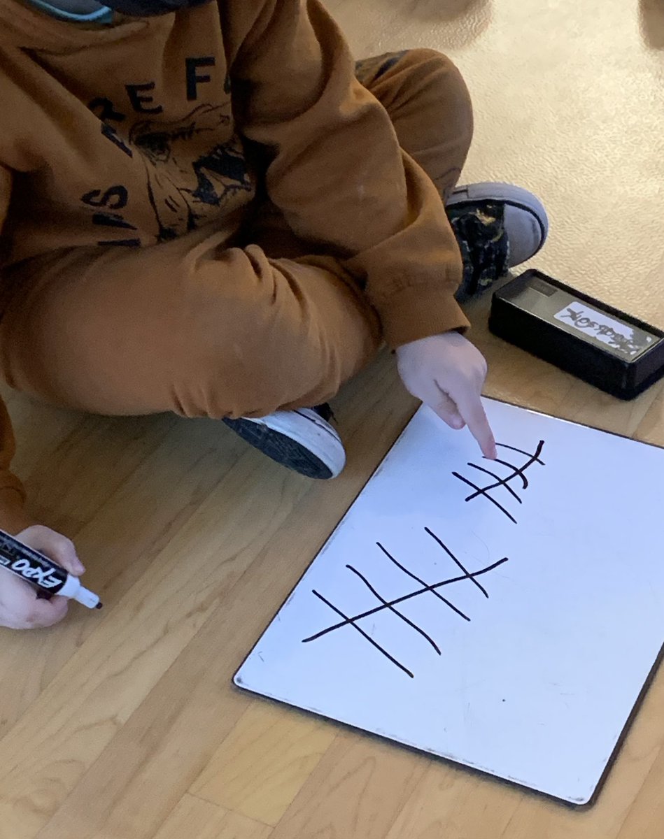 Kindies2021's tweet photo. Representing numbers using tally’s! https://t.co/6wlznap7UL
