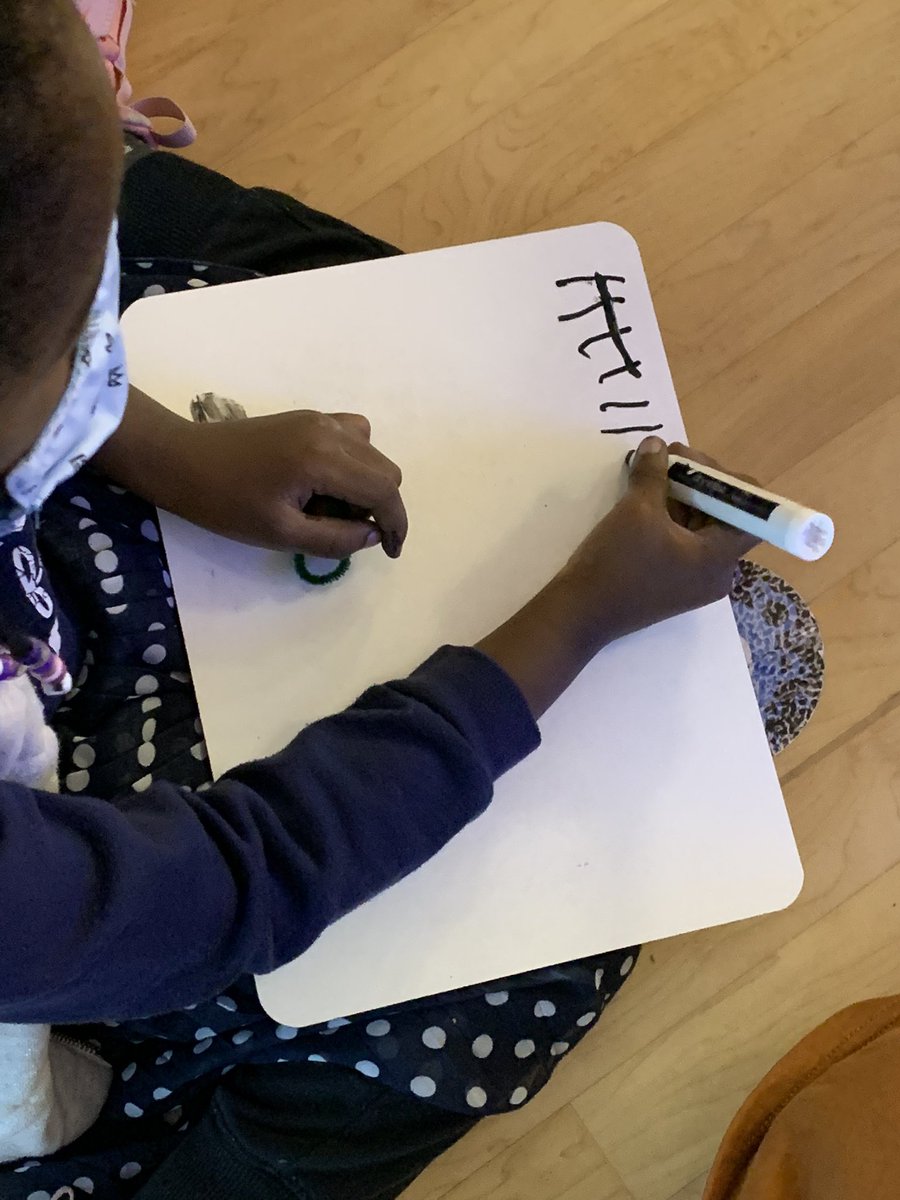 Kindies2021's tweet photo. Representing numbers using tally’s! https://t.co/6wlznap7UL