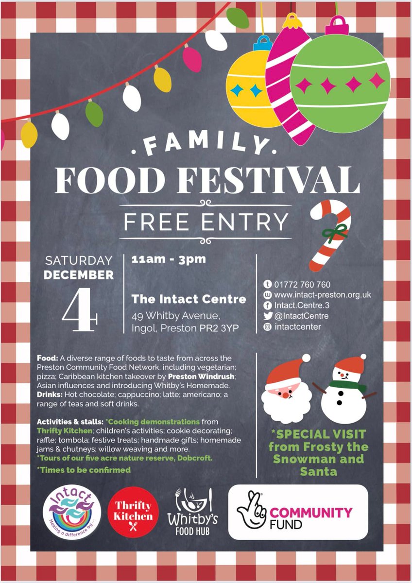 WindrushPreston's tweet photo. Don't forget this great event tomorrow in Ingol
#Family #FoodFestival #Preston #Ingol
All welcome 

Plus come and get your Chicken Rice and Peas, Mac Cheese too <3

11am till 3pm 

Look forwarding to seeing you! https://t.co/0el53CSXeh