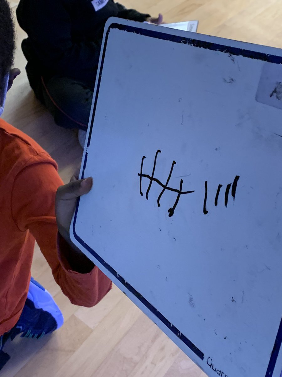Kindies2021's tweet photo. Representing numbers using tally’s! https://t.co/6wlznap7UL