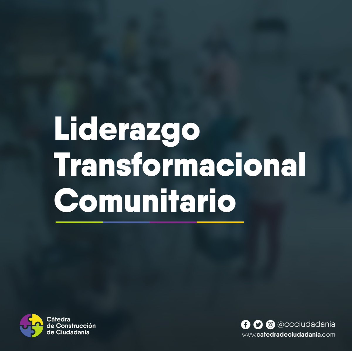 Ccciudadania's tweet photo. (1/2)
En la Cátedra de Construcción de Ciudadanía, trabajamos para construir un liderazgo transformacional comunitario,  que es la capacidad de un líder de reconocer y potenciar a todos los miembros de su comunidad https://t.co/3vfGCmw7Nz
