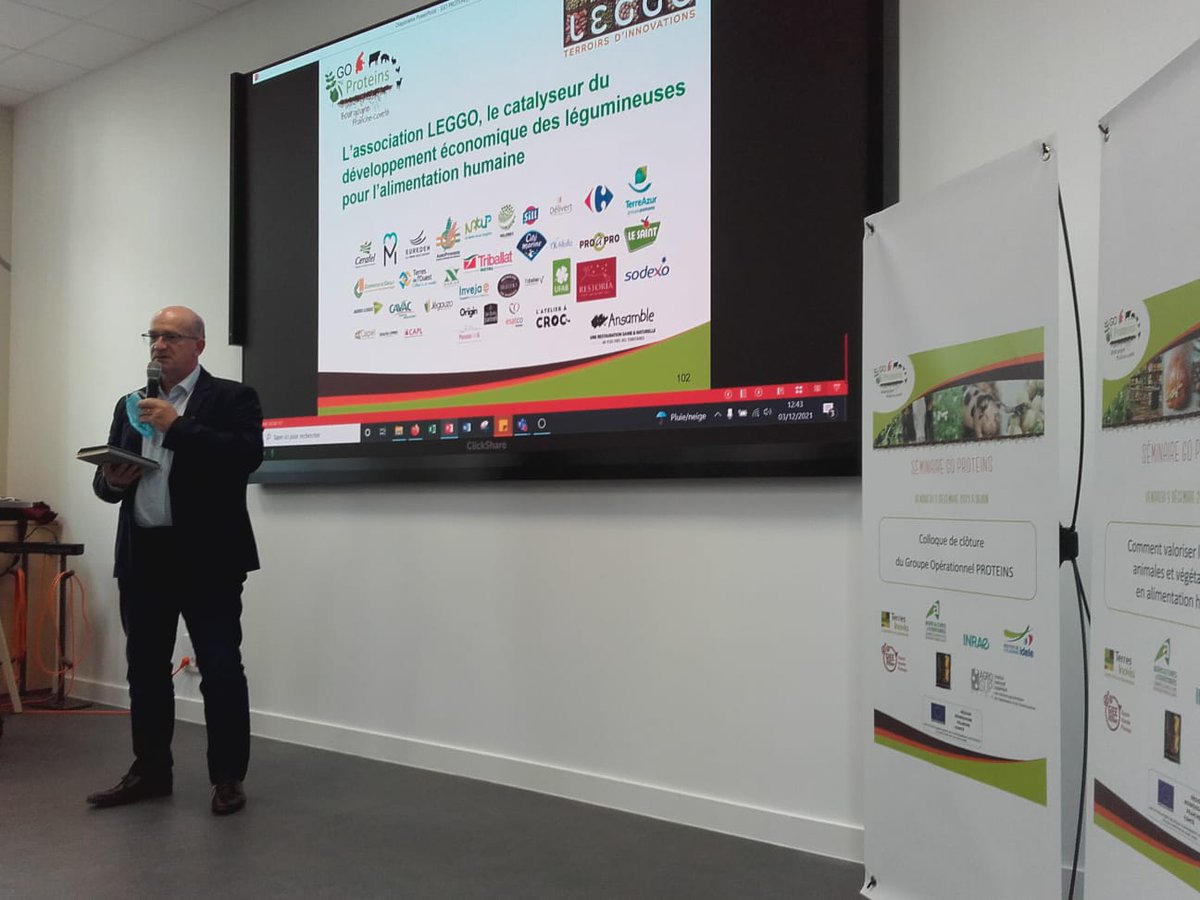LeggoFR's tweet photo. Aujourd'hui c'était direction #Dijon pour participer au colloque #goproteines de la @CAChampBourg  pour parler de notre expérience de structuration d'une filière collective sur les légumineuses #foods avec @menierjeanrene https://t.co/YtBK5ZvlAn