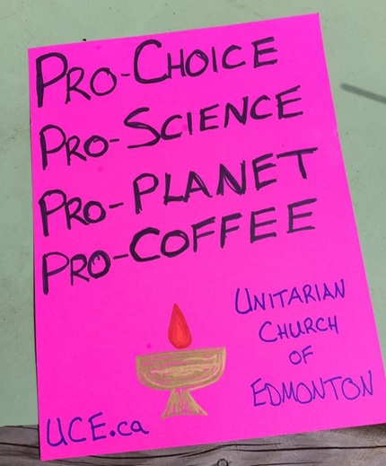 UnitarianUCE's tweet photo. @UUA #ProChoice 
#ProScience 
#ProPlanet
#ProCoffee

#SocialJustice #UU #UnitarianUniversalist 
#Unitarian #Church of Edmonton #YEG https://t.co/9CNtMz1Dvr