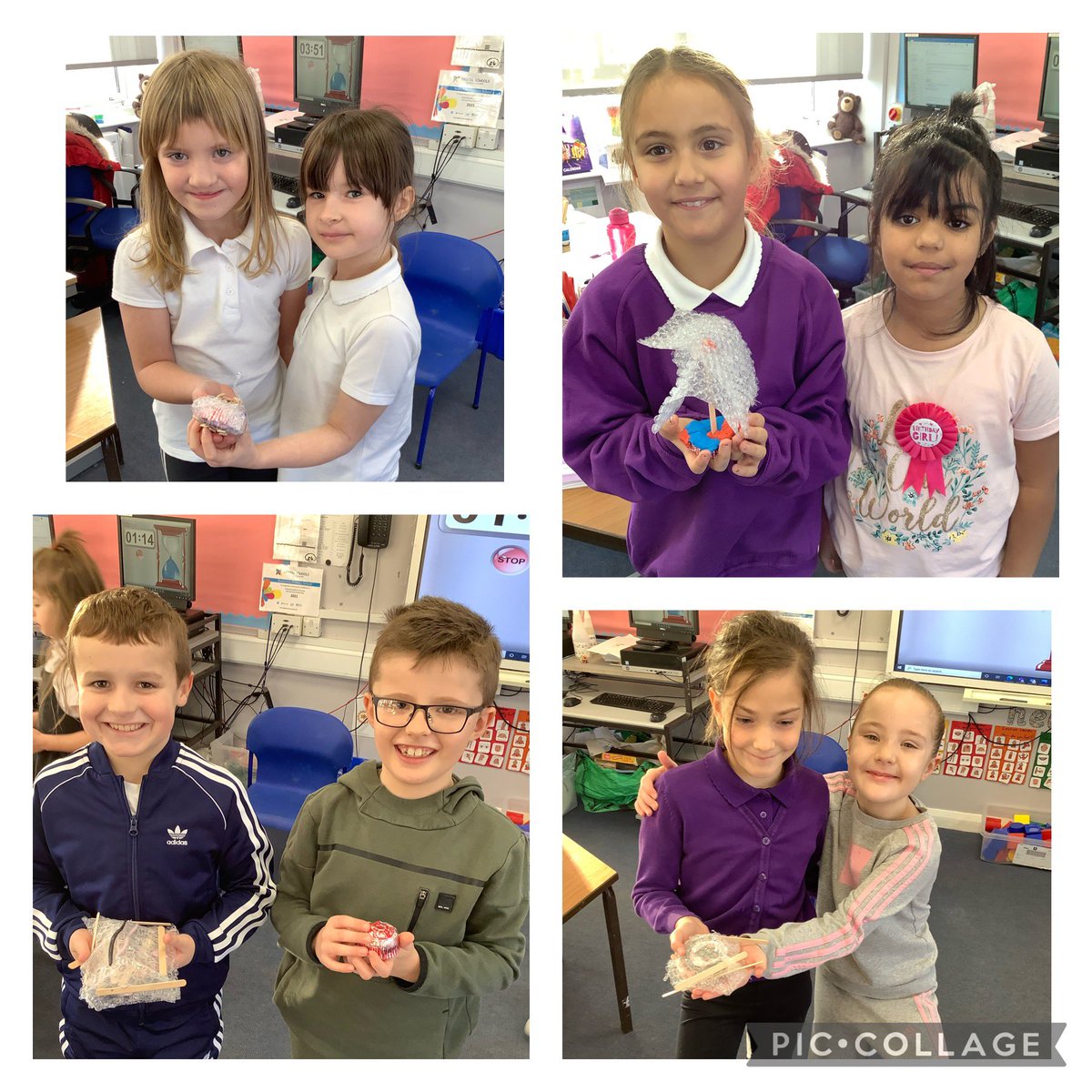 beanxMrsRowan's tweet photo. We have been learning about how important our skeleton is to protect our organs. We were given a tunnocks tea cake to represent an organ and materials to create a “skeleton” around it. We then dropped them to see which skeletons protected their organs! #bpsIDL #bpstechnology https://t.co/H3EdnryLzb