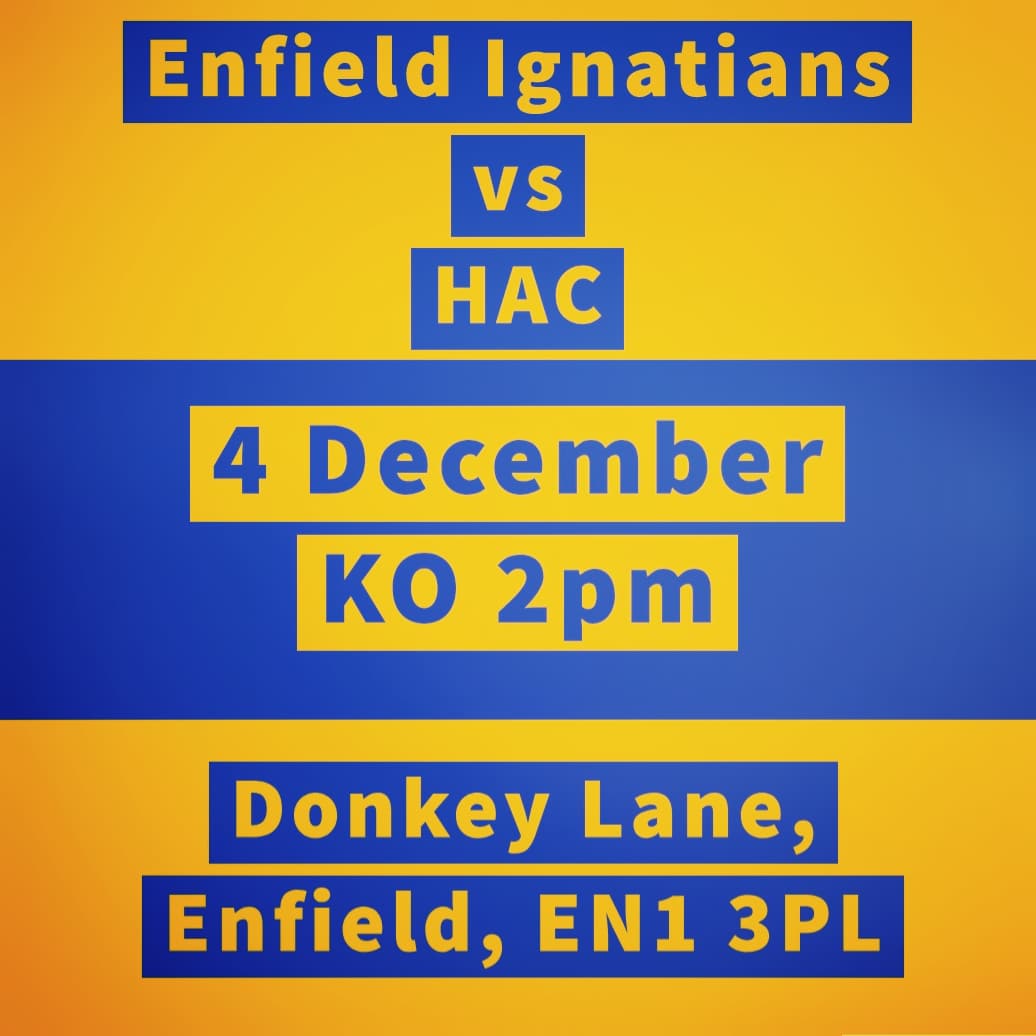 EIRFCDodo's tweet photo. Senior fixtures Saturday 4 December:
EIRFC 1st XV @HAC_RFC (H)
EIRFC 3rd XV vs Biggleswade (H)
Both kickoffs 2pm. Supporters welcome! Get down to Donkey Lane π΅π‘ π π»
#eirfc #eirfcfamily #enfield #londonrugby #northlondonrugby #northlondon #middlesexrugby #grassrootsrugby https://t.co/uJs87o3VJu
