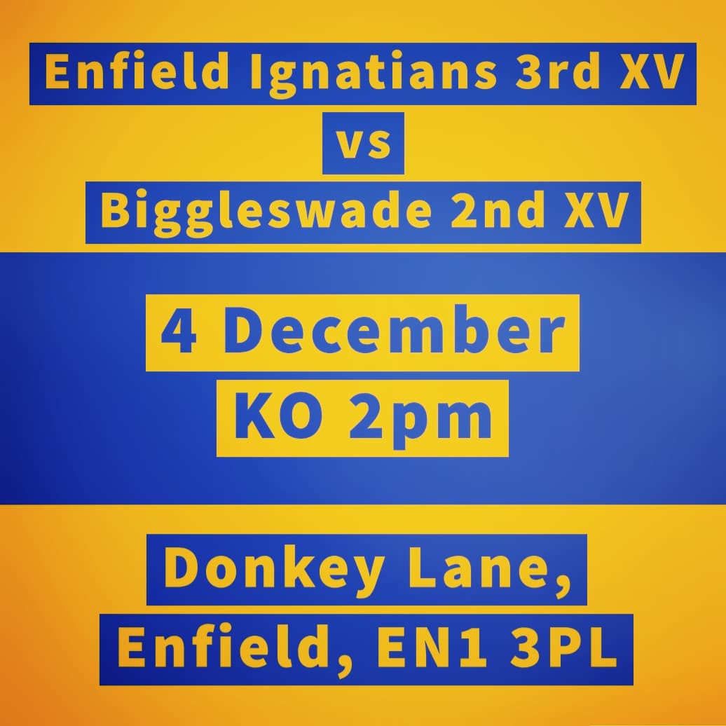 EIRFCDodo's tweet photo. Senior fixtures Saturday 4 December:
EIRFC 1st XV @HAC_RFC (H)
EIRFC 3rd XV vs Biggleswade (H)
Both kickoffs 2pm. Supporters welcome! Get down to Donkey Lane π΅π‘ π π»
#eirfc #eirfcfamily #enfield #londonrugby #northlondonrugby #northlondon #middlesexrugby #grassrootsrugby https://t.co/uJs87o3VJu