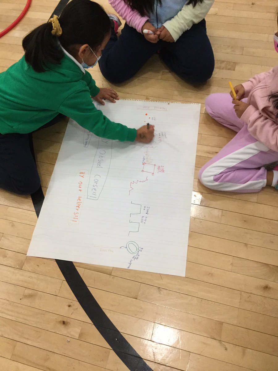 361PE's tweet photo. This week marked the end of our Movement Ideas unit. I am so proud of all of my K-2 students for showcasing all of the movement ideas they have learned. They were able to create and traverse their very own amazing obstacle courses! #PS361Q #STEAM https://t.co/neXSlkOZbr