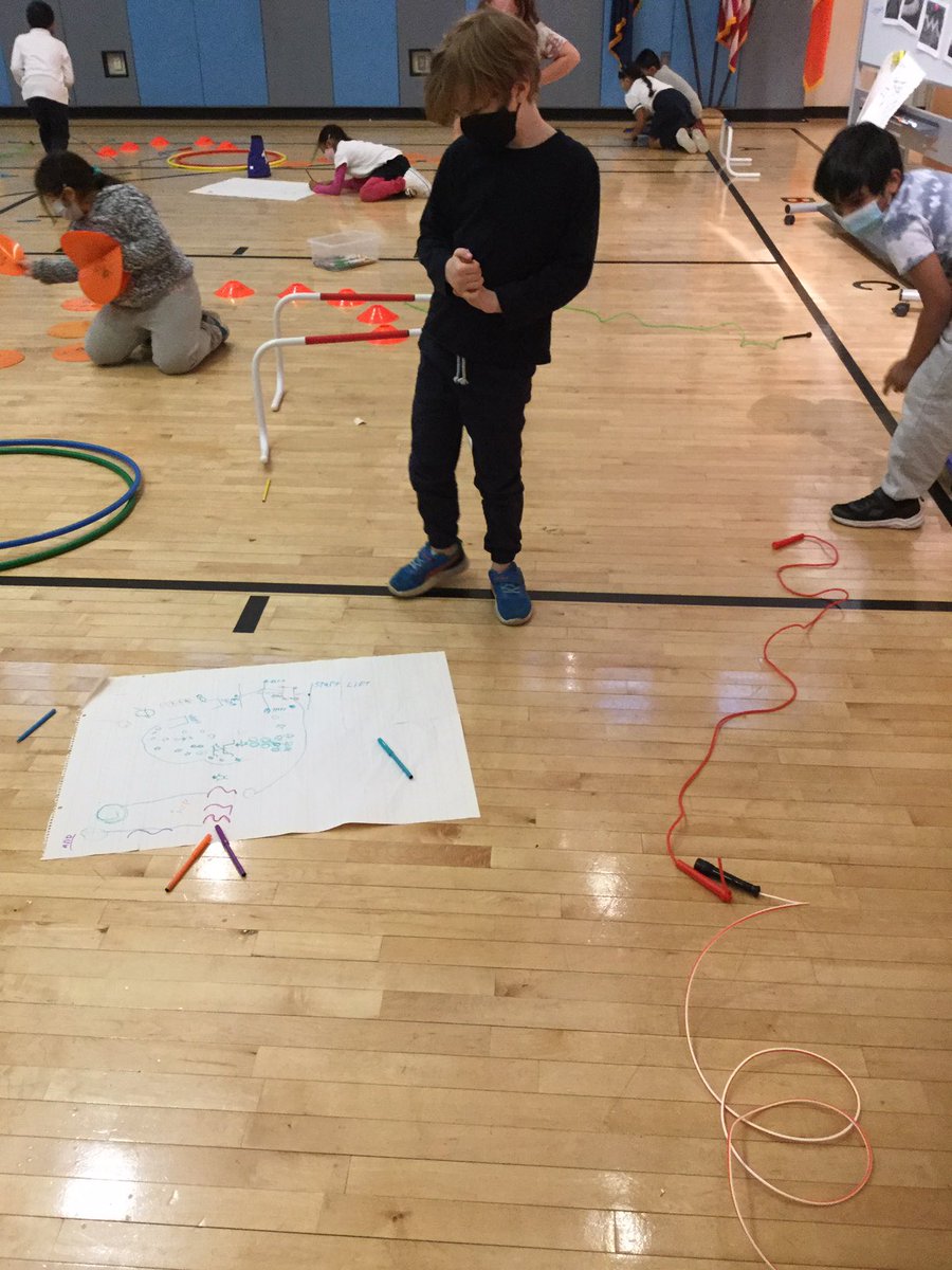 361PE's tweet photo. This week marked the end of our Movement Ideas unit. I am so proud of all of my K-2 students for showcasing all of the movement ideas they have learned. They were able to create and traverse their very own amazing obstacle courses! #PS361Q #STEAM https://t.co/neXSlkOZbr