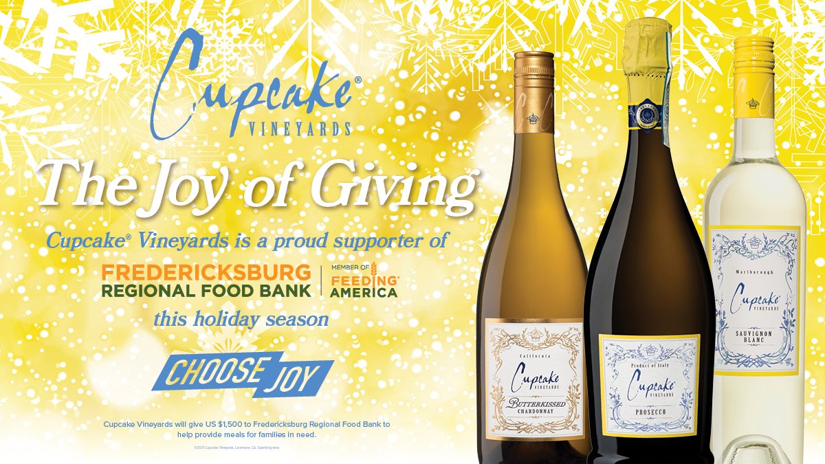 FredFoodVA's tweet photo. Thank you, @cupcakevineyard, for donating 3,000 meals to our community this season! Check out the campaign at your local @GiantFood and experience the Joy of Giving!!

#community #teamwork #FRFB #donations https://t.co/jJ398brRcL
