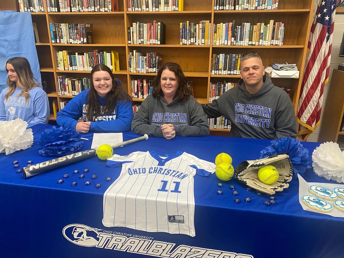 Congratulations Bailey on signing your LOI to continue your softball career at Ohio Christian!!