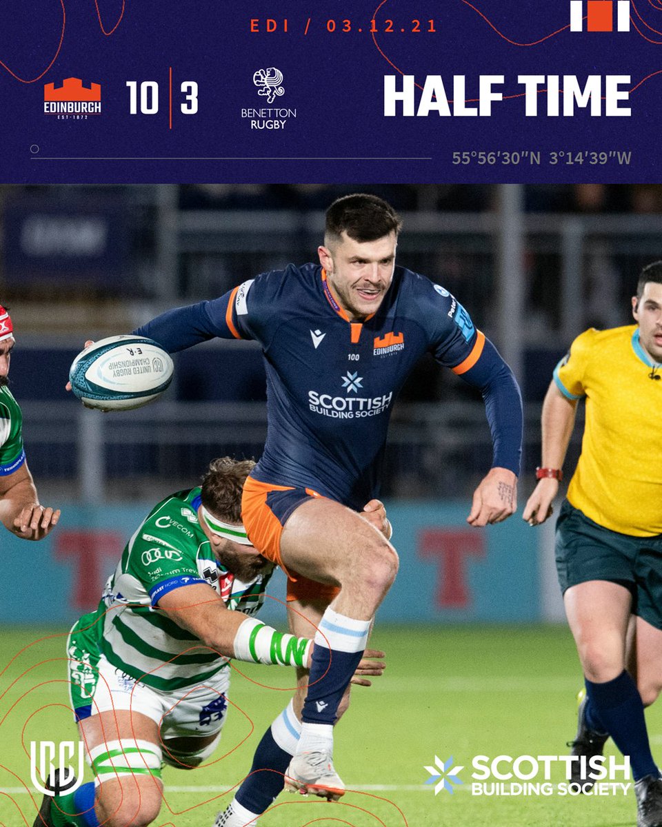 Edinburgh Rugby (@edinburghrugby) on Twitter photo A one score game at the break with plenty of room for improvement.
๐ค Brought to you by <a href="/_ScottishBS/">Scottish Building Society</a>.
#URC | #EDIvBEN A one score game at the break with plenty of room for improvement.
๐ค Brought to you by <a href="/_ScottishBS/">Scottish Building Society</a>.
#URC | #EDIvBEN