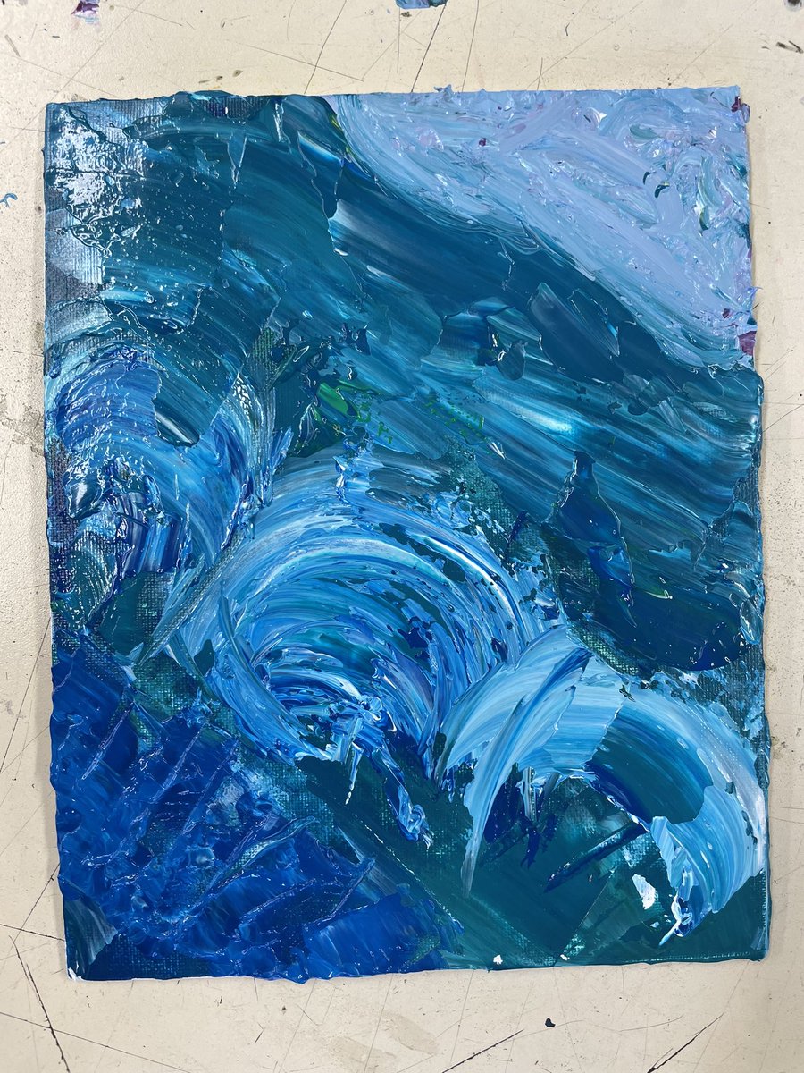 KateHessin's tweet photo. Art club experimentation with acrylics! And hands, of course. https://t.co/rjVdpsCWB7
