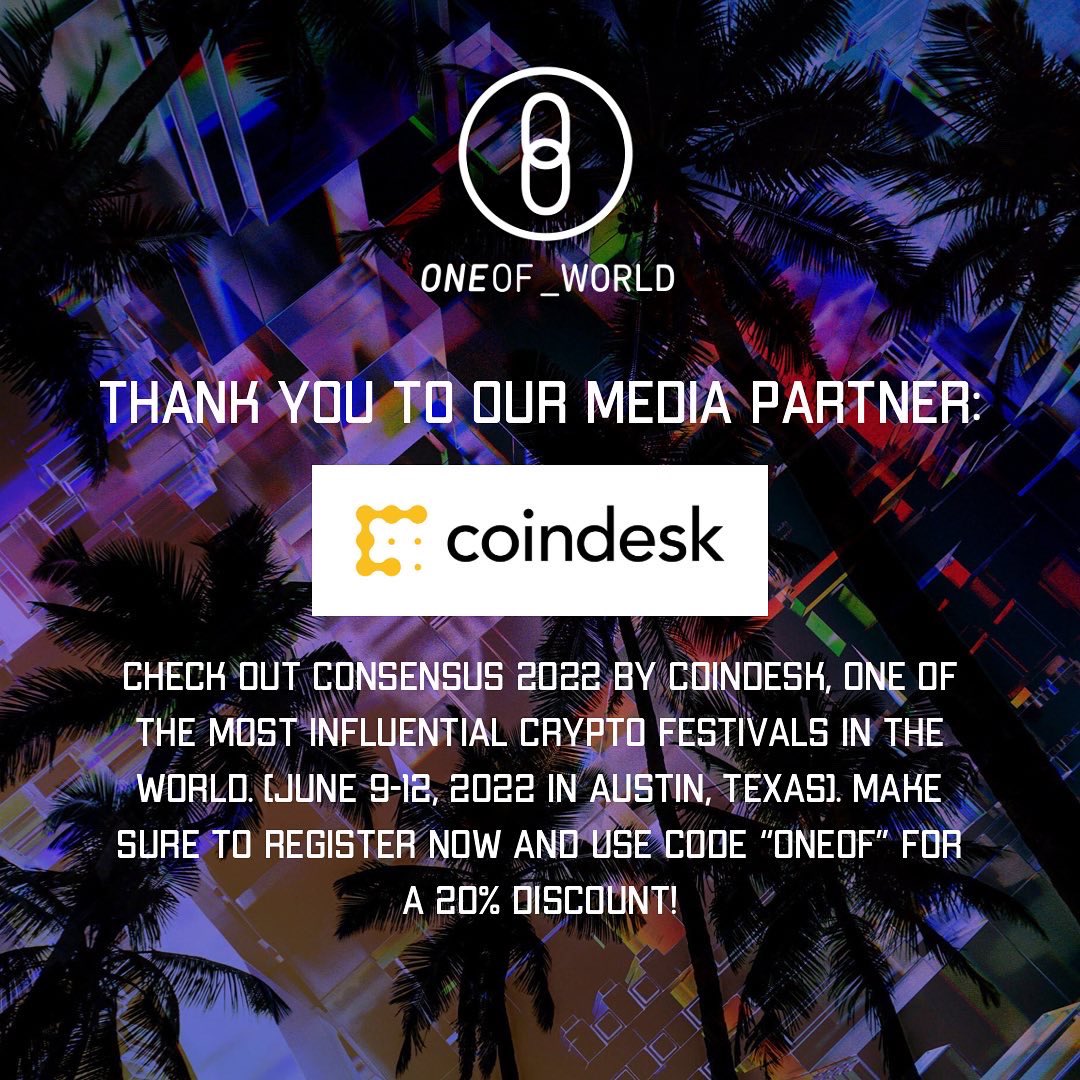 spreefinance's tweet photo. What an epic success OneOf World was and we couldn’t have done it without you! THANK YOU to all who joined us IRL and via our livestream.

See you at #OneOfWorld 2022! 🖤✨ #BeOneOf @CoinDesk https://t.co/7fmIKff23h