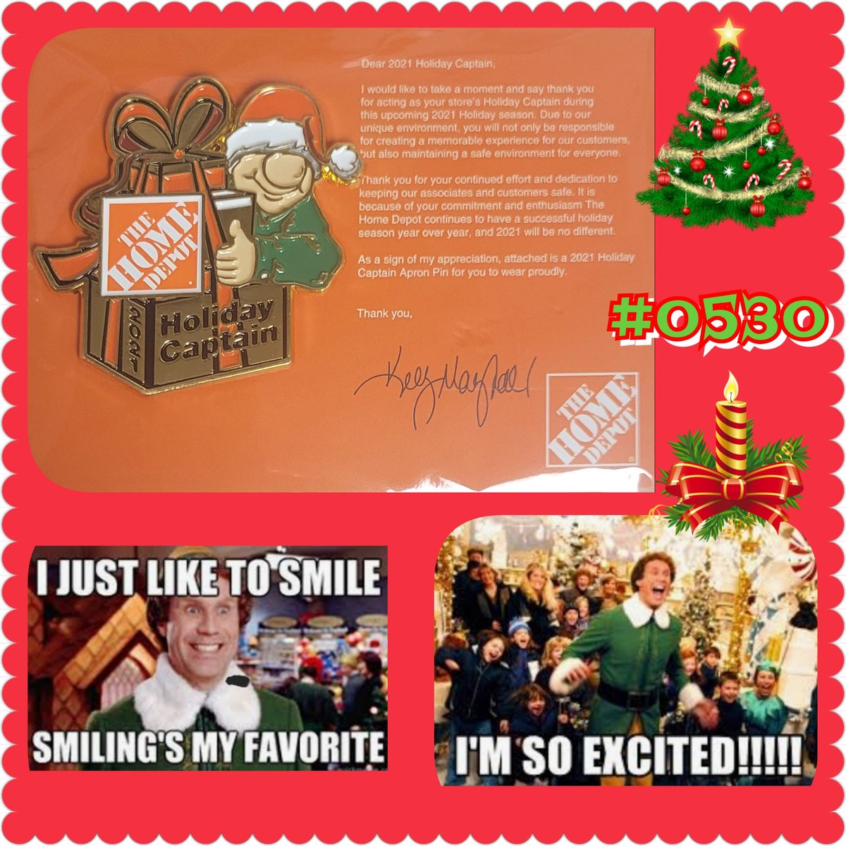 I received my pin today!!!
#HolidayCaptain2021 #CedarHill0530 
<a href="/trh_204/">Tim Hoover</a> <a href="/LewisHom/">Jimmy Lewis</a> <a href="/RushClay/">Clay Rush</a> <a href="/THDGardenScott/">Scott Penoncello</a> <a href="/HomeDepot/">The Home Depot</a>