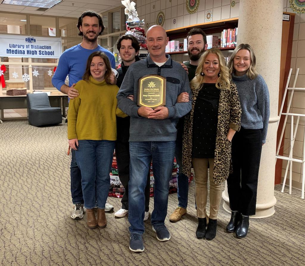 Congratulations to Doug Smith, physics teacher, Medina High School, recipient of the Distinguished Service Award this afternoon.